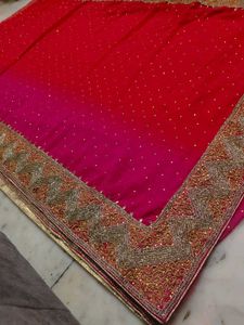 Heavy Work Saree With Blouse Piece