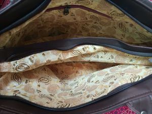 Brown Quilted Tote Bag