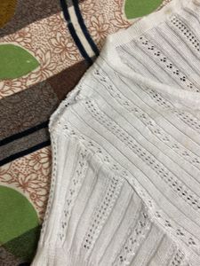 Elegant White Knit Top