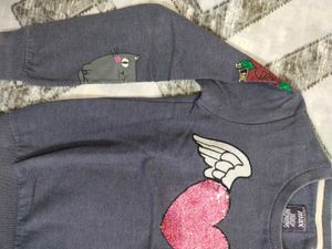 Cute Heart Sequin Sweatshirt