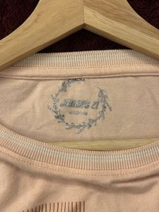 Bold Statement Graphic Tee | Peach Pink | Size M