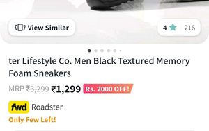 Roadster Black Men Shoes
