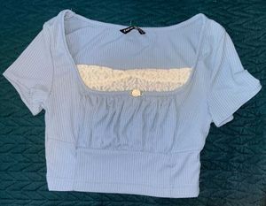 pinterest coquette blue top