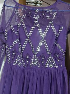 Purple Embellished Dress