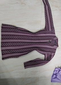 Purple Long Traditional Sweater.