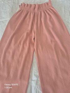 Pink Pleated Palazzo Pants