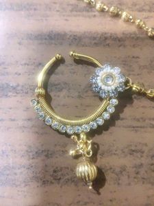 Beautiful Golden Nath With Chain