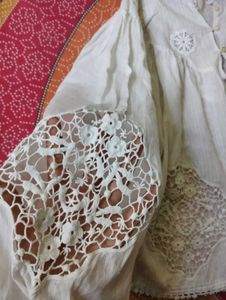 Lace Detail Peasant Top