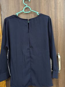 Elegant Navy Blue Blouse