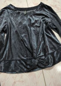 Metallic Twist Front Party wear Top