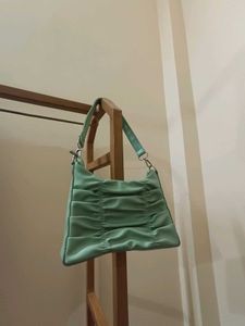 Sage Green Ruched Shoulder Bag