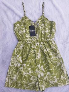 Floral Green Playsuit