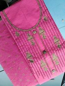 Unstitched 3pcs Partywear Suit