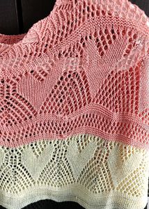 Colourblock Crochet Butterfly Top