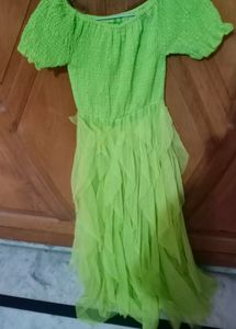 Neon Green Tulle Party Dress