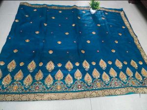 Embroidered  Teal Blue KotaSaree