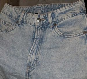 H&amp;M Distressed Wide Leg Jeans