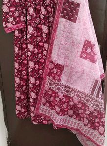 New Cotton Anarkali Suit Set