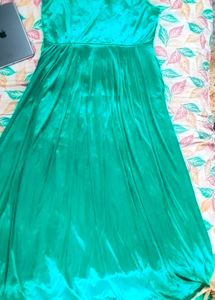 Emerald Green &amp; Gold Embellished Dress
