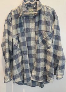 Vintage Blue Plaid Flannel