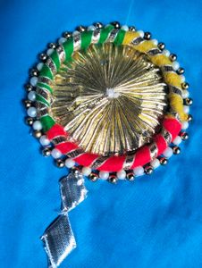 Blue Embroidered Dress Material