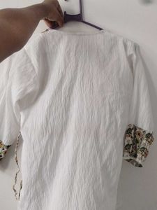 Embroidered White Top