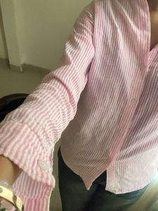 Pink Striped Button-Down Shirt