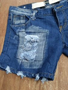 Distressed Denim Shorts