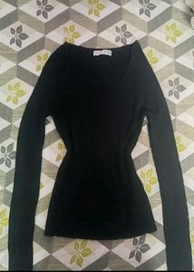 V neck bodycon sweater