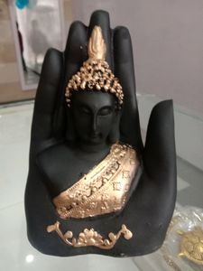 Beautiful Golden And Black Finish Buddha Statue