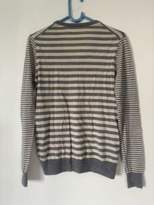 Uniqlo Striped V-Neck Sweater