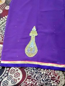 Purple Embellished Fabric