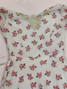 Floral Print Gown Dress