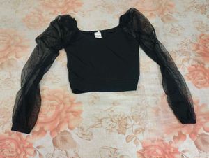 Black Colour Crop Top 🖤