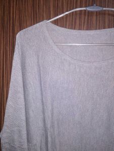 Gray Long Sleeve Tunic Top