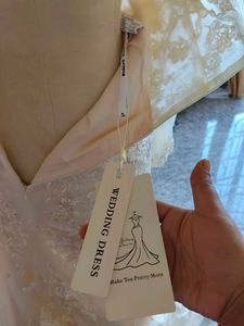 Elegant Lace Trending Champagne Wine Wedding Gown