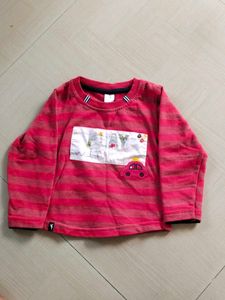 Cute Red Striped Top
