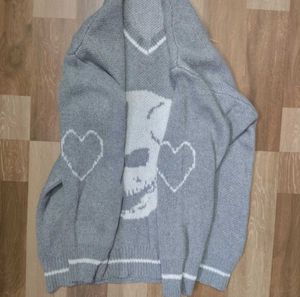 Skull Emo/Punk  Oversized Pullover