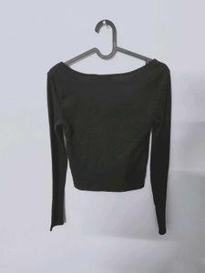Long Sleeve Button-Up Ribbed Top