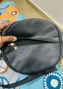 Black Round Bag