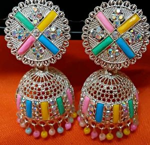 Colorful Jhumka Earrings