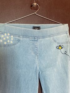 Rio Blue Washed colour Cotton blend Denim