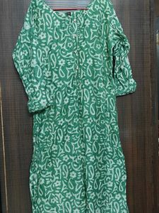 Green Printed Kurta set