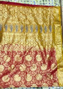 Pure Kanchivaram Pattu Saree With Maggam Design