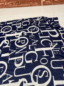 Blue Printed Chiffon Square Scarf