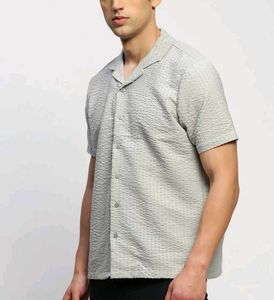 Zudio Men MAIRYCHECK Silver GREY Shirt