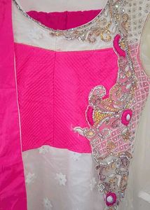 Elegant Pink Embroidered Ethnic Dress
