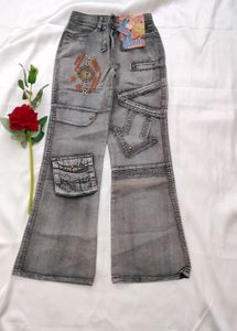 🩶 Straight Grey Cargo Jeans 🩶