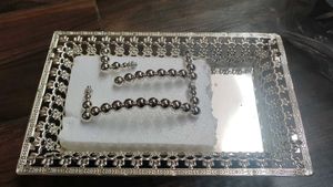 Vintage Silver Plated Vanity Tray Set