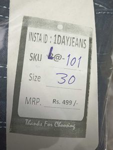 🤑L@101 Size-30Wide Leg Denim Jeans